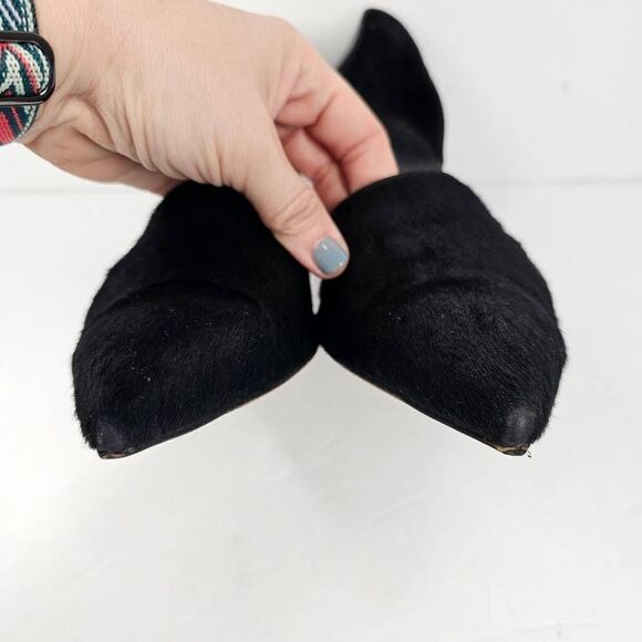 VINCE Claire Pony Hair Leather D'Orsay Pumps Black 9.5 - Picture 6 of 11